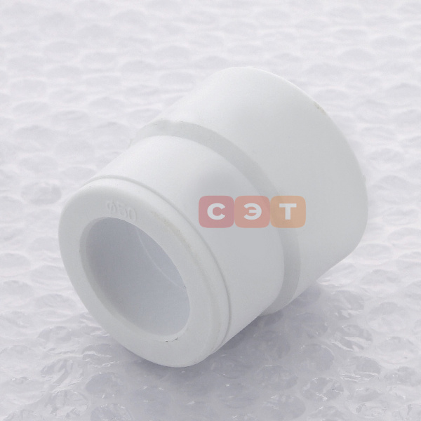 Муфта белая редукционная ВН полипропиленовая  50 х 40  Pro Aqua